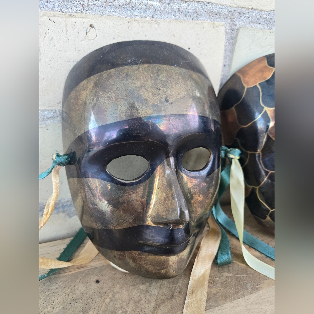 Vintage Brass Masks - Picture 2 of 8